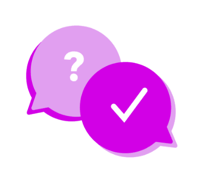 Question and answer word bubbles